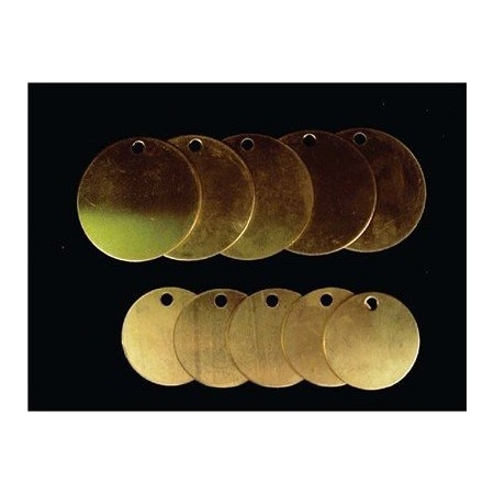 Nmc Valve Tags, Brass040 Round 2.0 BVT2R